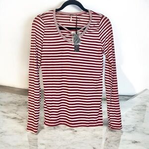 New women’s Poof red stripe stretchy top